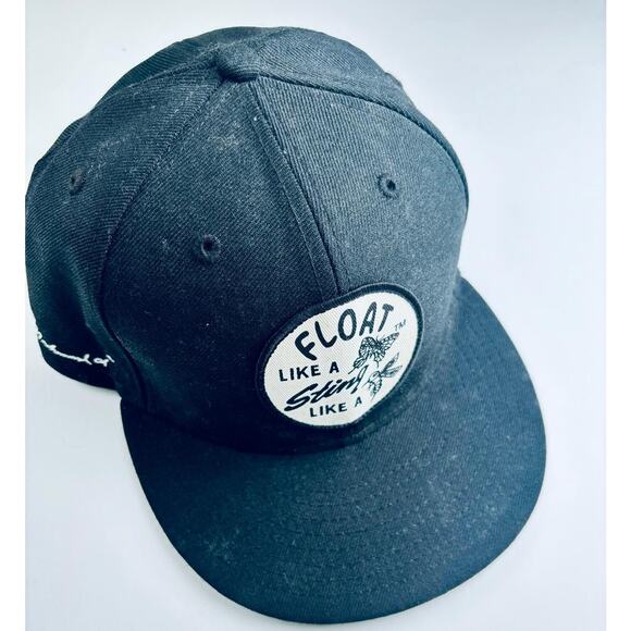 Muhammad Ali Float Like a Butterfly Snapback Baseball Cap Black White - Picture 1 of 3